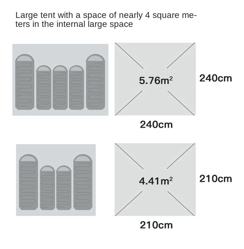 Cheap Goat Tents Automatic Aluminum Rod Portable Uv protection Camping Camping Outdoor Thickened Rainproof Tent Dropshipping   
